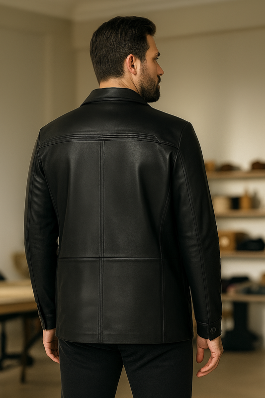 Erkek Blazer Hakiki Deri Ceket