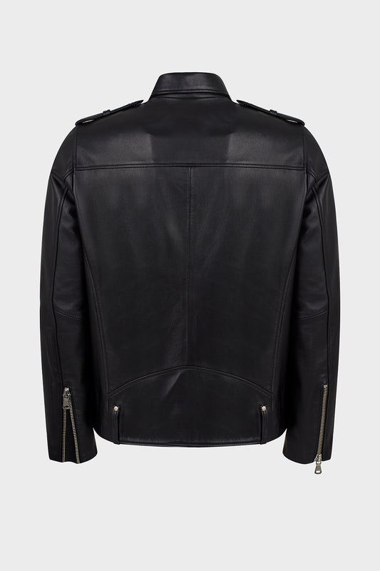 Erkek Gerçek Deri Biker Ceket
