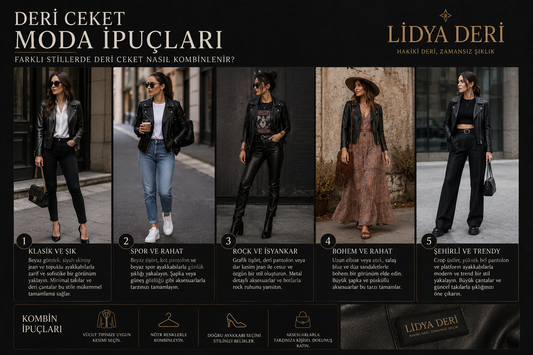 Deri Ceket Moda İpuçları: Deri Ceket Nasıl Kombinlenir?