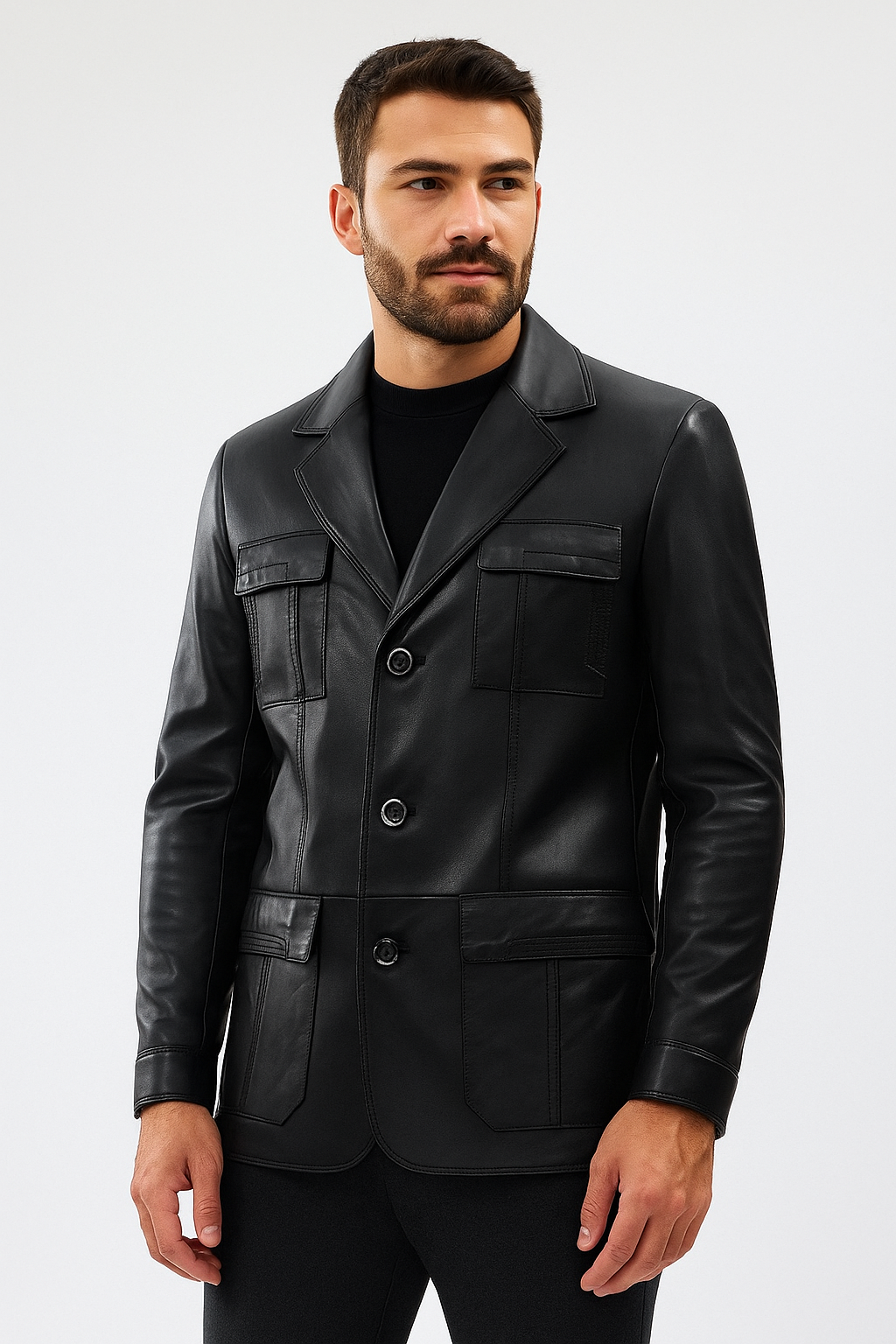 Erkek Blazer Hakiki Deri Ceket