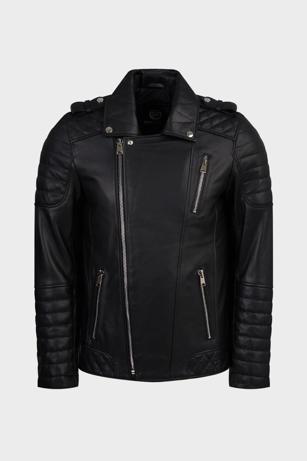 Gerçek Erkek Motorcu Vintage Eskitme Deri Mont