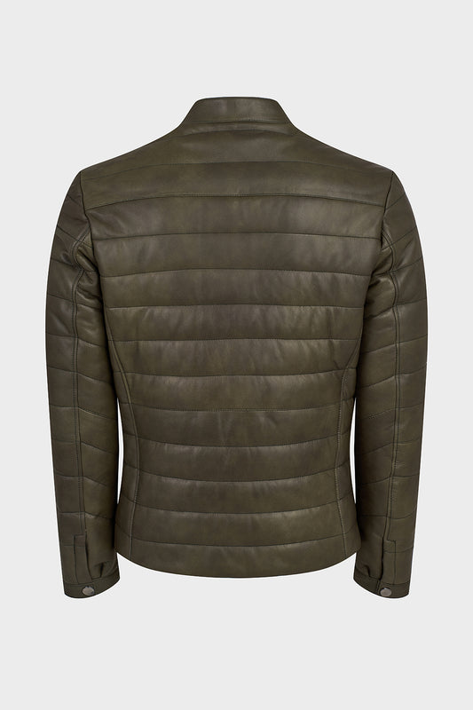 Erkek Deri Şişme Mont